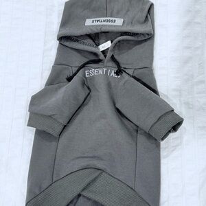 Essentials Gray Dog Hoodie